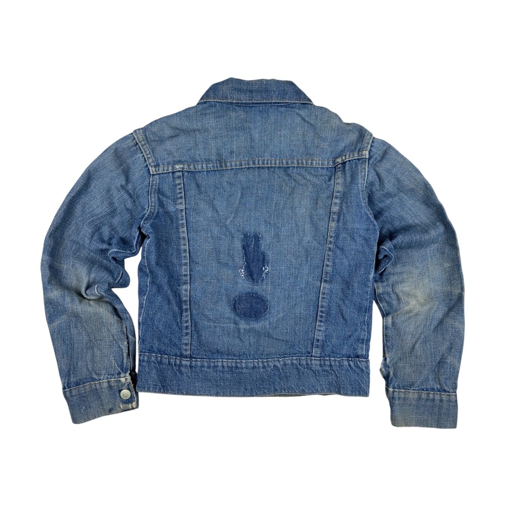 Vtg Ranchcraft Denim Jacket Boys Youth L Selvedge JCPenney Type II Style 50s 60s - Picture 2 of 15